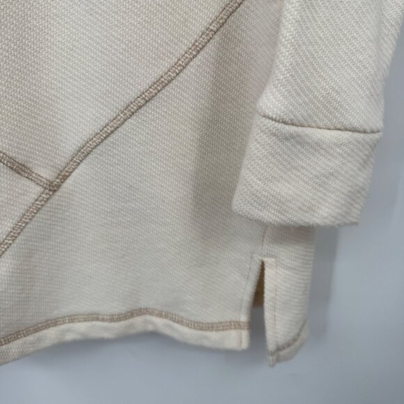 Soft Surroundings Mock-Neck Knit Pullover Sweater Tunic Cream size Medium Ivory - Picture 5 of 9